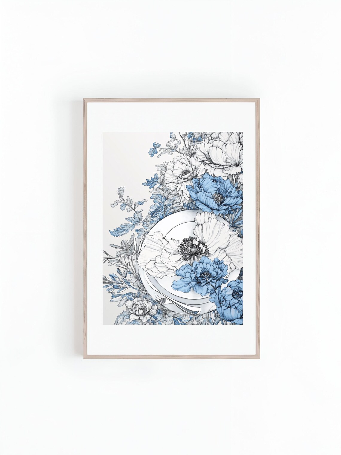Chinoiserie Botanic Vintage Floral Art Print