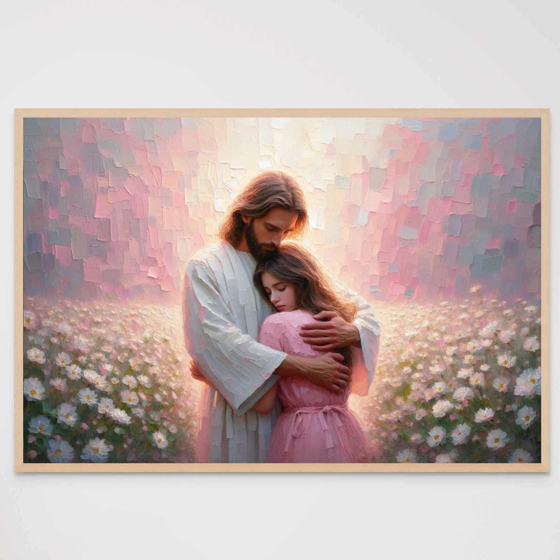 Loved By The Savior Christian Art Jesus And Woman Jesus Painting Lds Art Bible Sketches Jesus Prints Jesus Art Christ Png