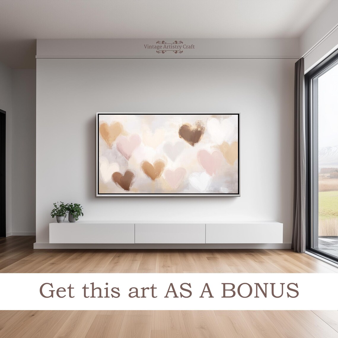 Blush Pink Roses Bouquet Elegant Watercolor Romantic Floral Poster - Image 5