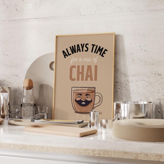 Funny Chai Modern Art Print