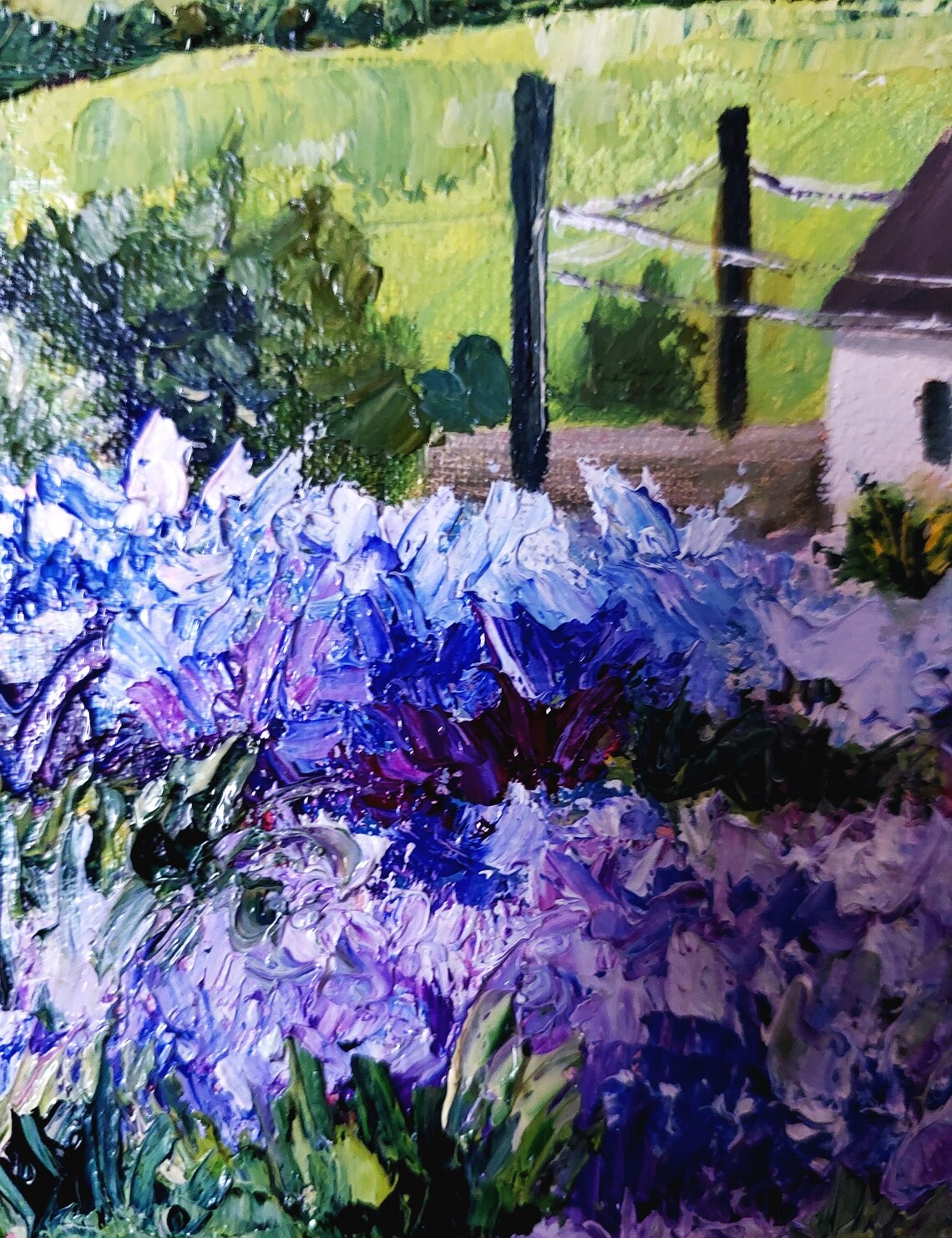Bluebonnet Flower Field Oil Painting Poster Country House View - Image 4