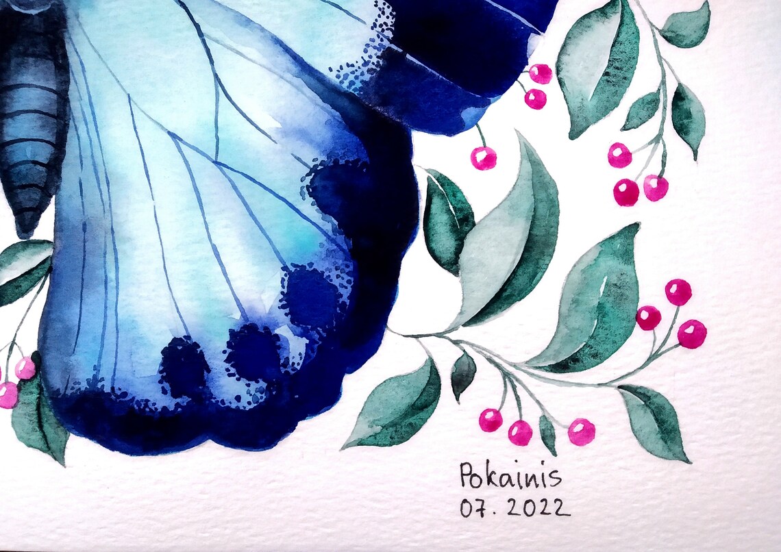 Monarch Butterfly Watercolor Art Print, Botanical - Image 2