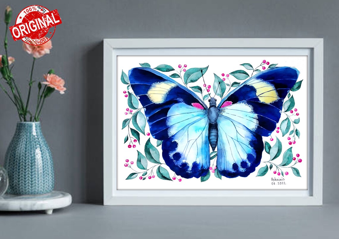 Monarch Butterfly Watercolor Art Print, Botanical - Image 5