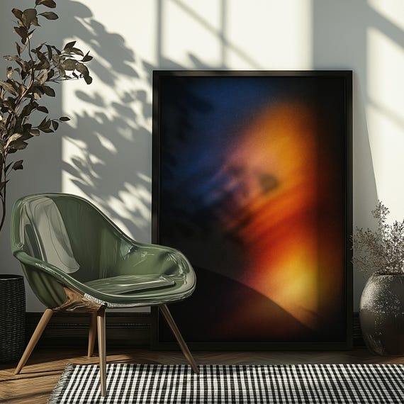 Abstract Aura Gradient Print Set Calming Spiritual Wall Art