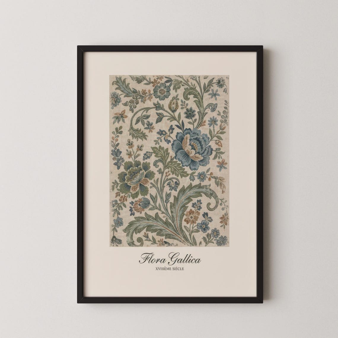 Vintage French Country Botanical Floral Art Print