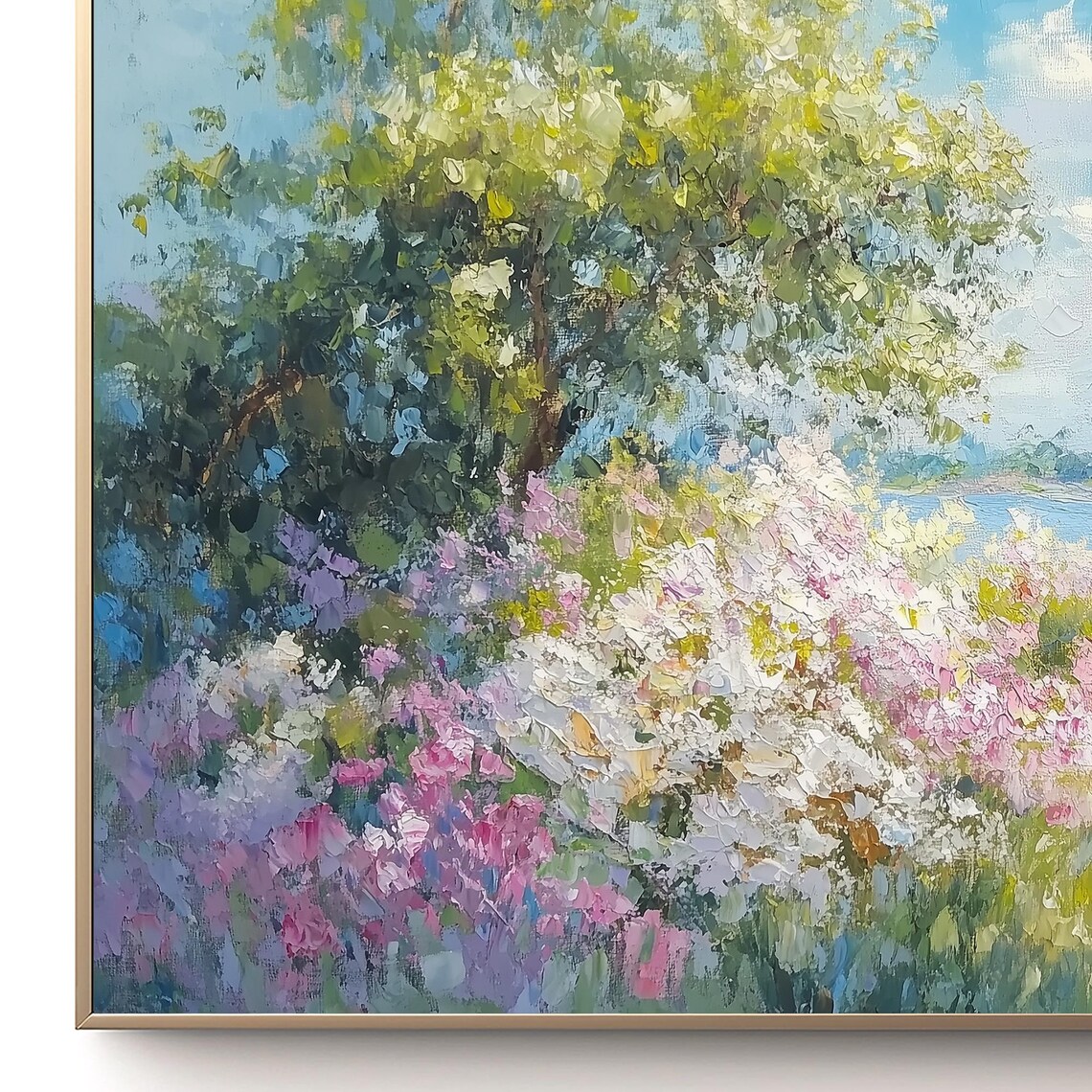 Spring Sailboat Painting Art Print, Floral Landscape - Image 3