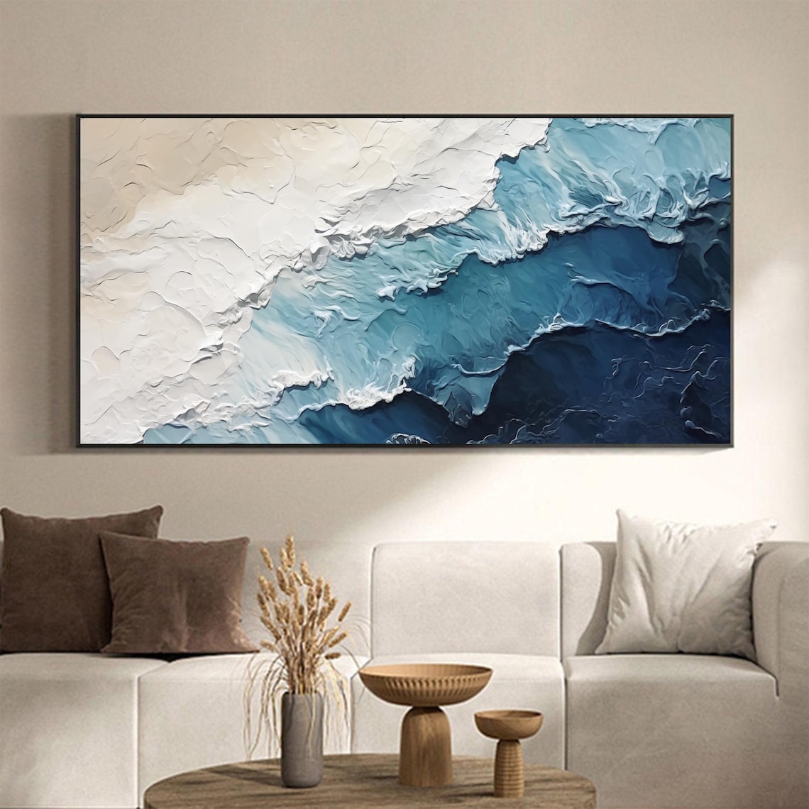 Abstract Beach Oil Painting, Modern Boho Art Print - Image 5