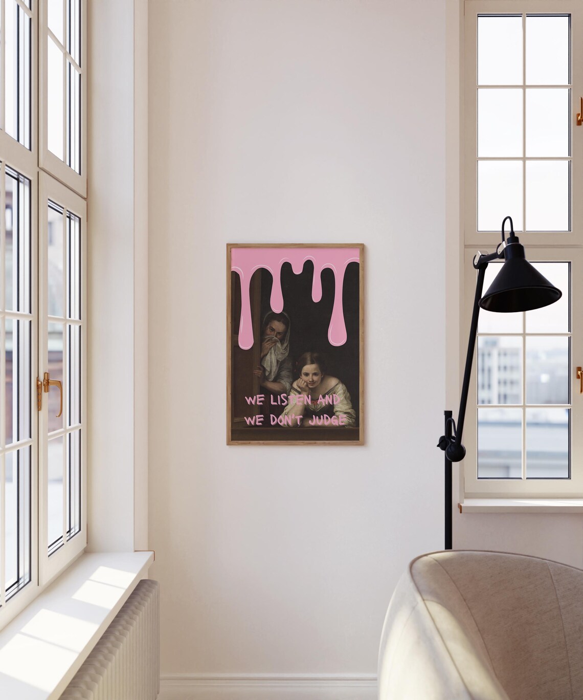 We Listen And We Don't Judge Quote Art Print - Image 4