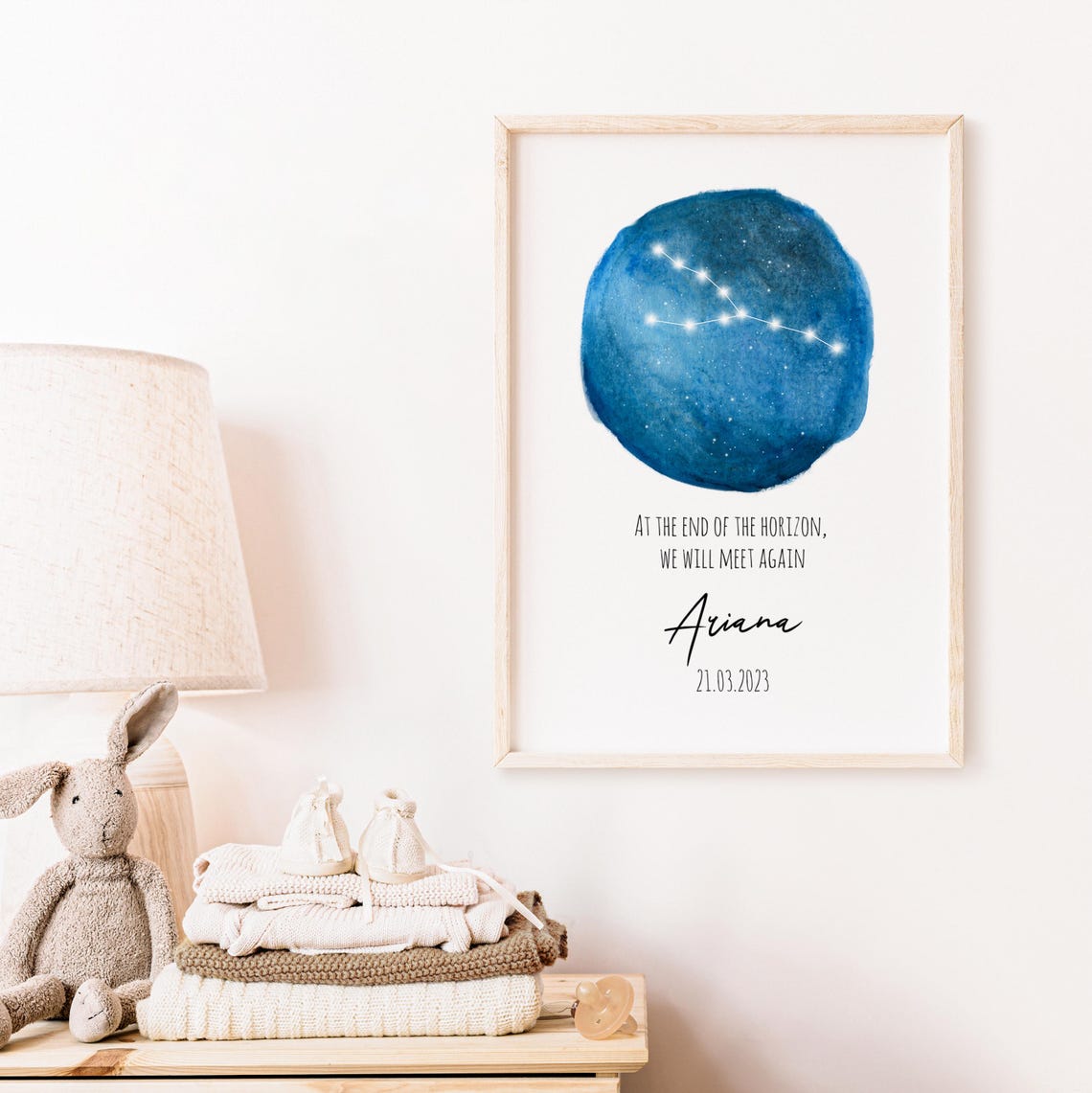Personalized Taurus Star Map Baby Loss Memorial Keepsake Poster - Image 5