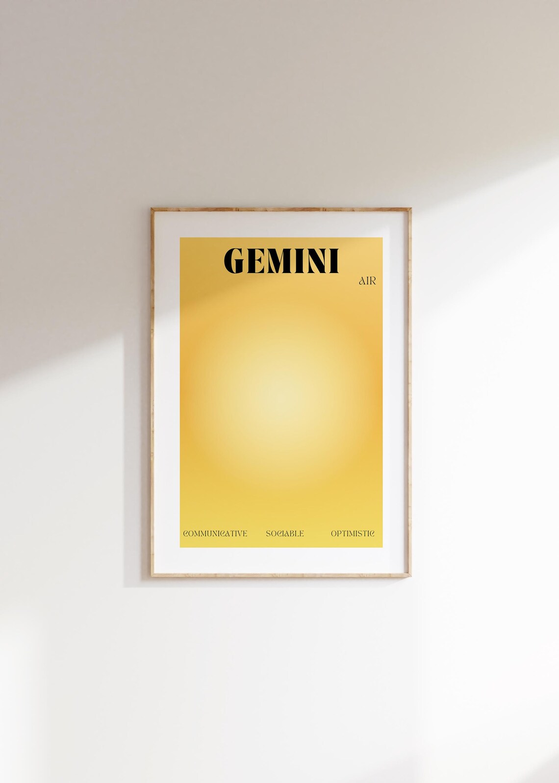 Gemini Zodiac Poster, Aura Aesthetic Wall Art - Image 3