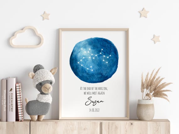 Personalized Sagittarius Star Map Poster Baby Loss Gift Miscarriage Memorial Infant Loss Birth Stats Sign Zodiac Newborn Name Sign
