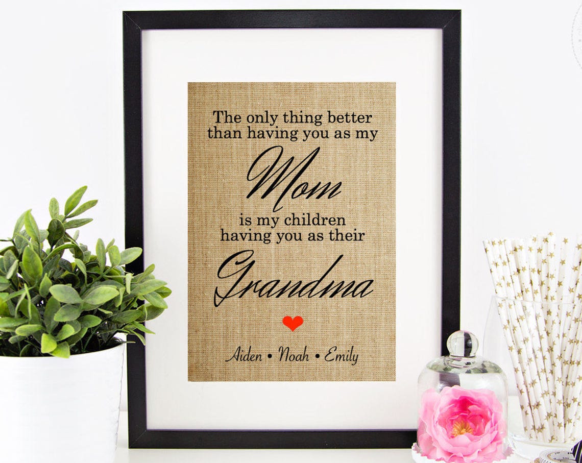 Mothers Day Gift For Grandma Personalized Gifts For Mom Gift From Daughter Grandma Gift The Only Thing Better Than Having You As My Mom