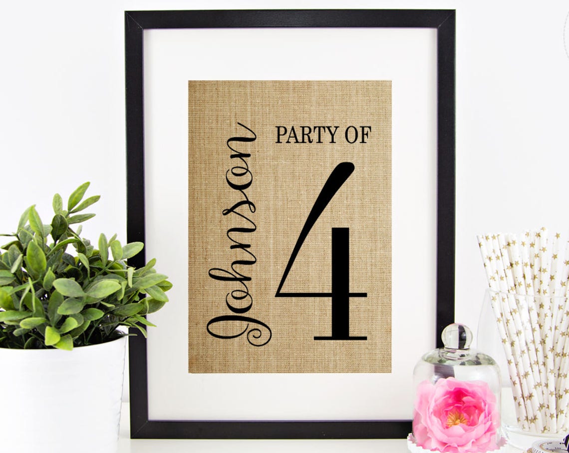 Pregnancy Announcement Farmhouse Decor Farmhouse Sign Home Gifts For Mom Gift For Mom Party Of 4 Sign Personalized Housewarming Gift Burlap