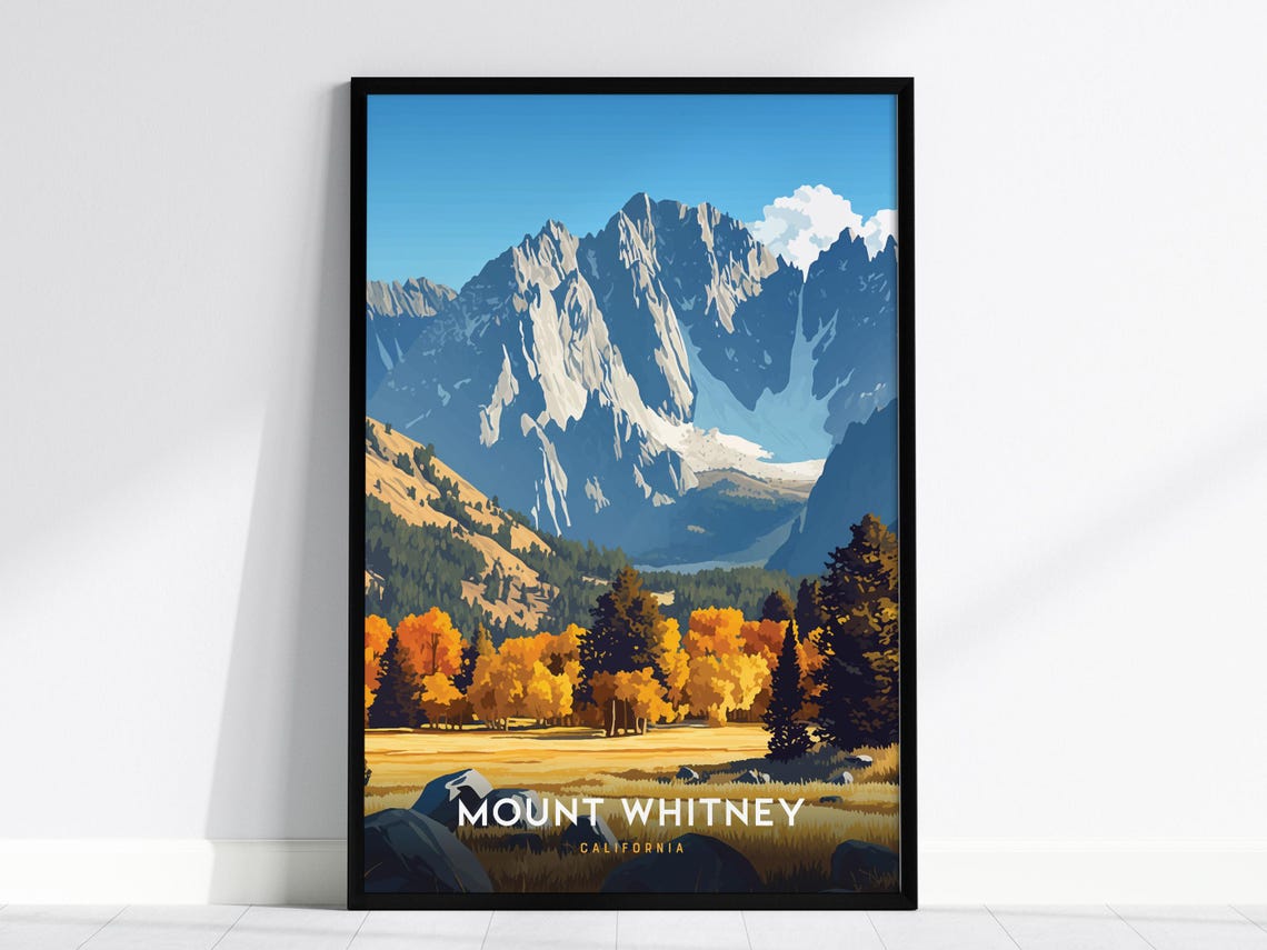 Mount Whitney Poster Majestic Mountain Landscape