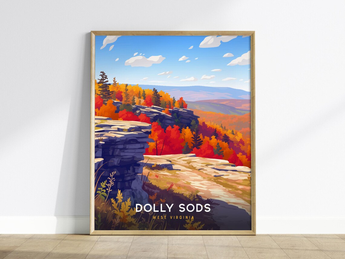 Dolly Sods Poster, West Virginia Fall Landscape
