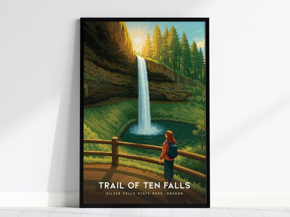 Trail Of Ten Falls Art Print Silver State Park Oregon