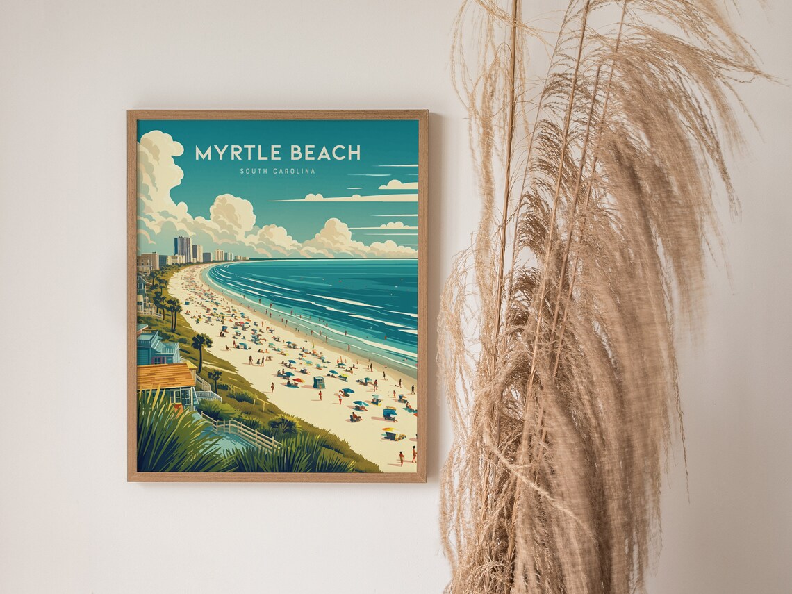 Myrtle Beach Travel Poster, South Carolina Wall Art - Image 4