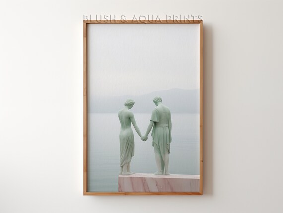 Eclectic Couple Wall Art Preppy Room Decor Boho Prints Trendy Bedroom Over The Bed
