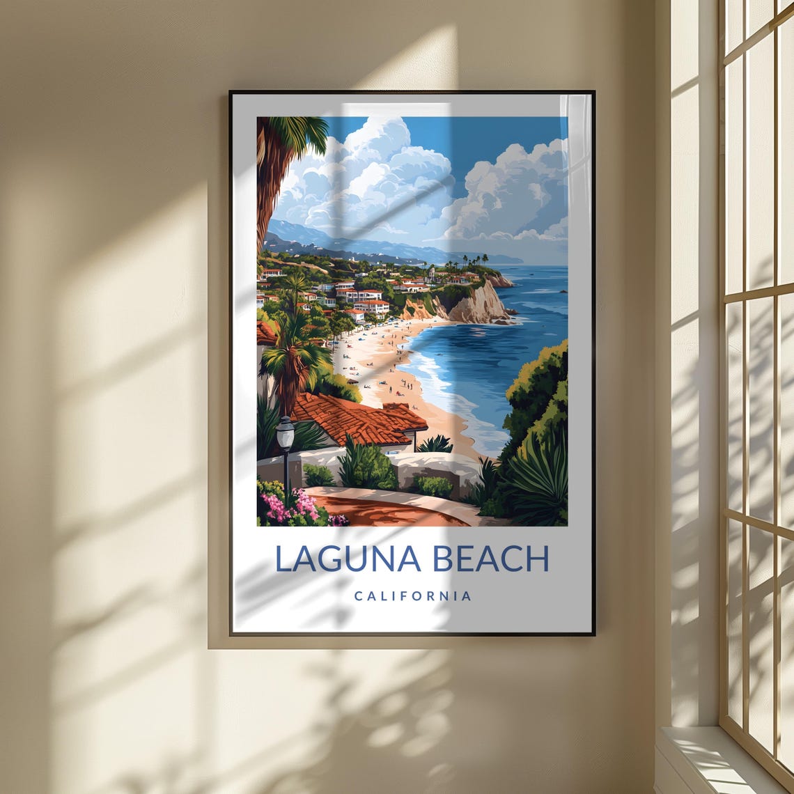 Laguna Beach California Coastal Cliffs Surf Beach Travel Poster - Image 3