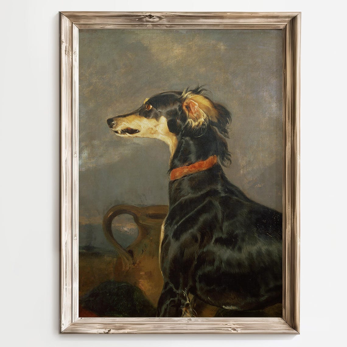 Saluki Dog Art Print Vintage Dog Portrait Antique Hunting Dog Painting Classic Animal Wall Art Equestrian Home Decor Dog Lover Gift - Image 2