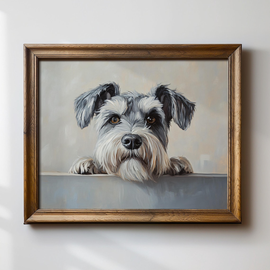 Miniature Schnauzer Cute Dog Portrait Art Print - Image 4