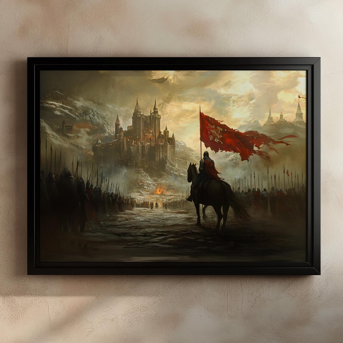 Medieval Battle Fantasy Knight Castle Art Print