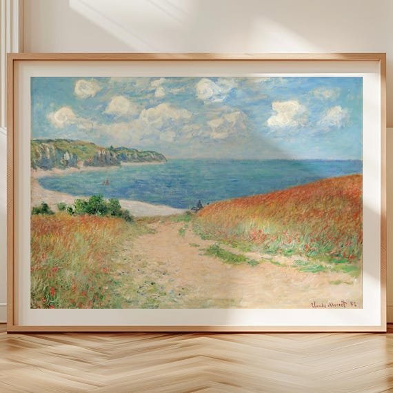 Path In The Wheat Fields At Pourville, Monet Print