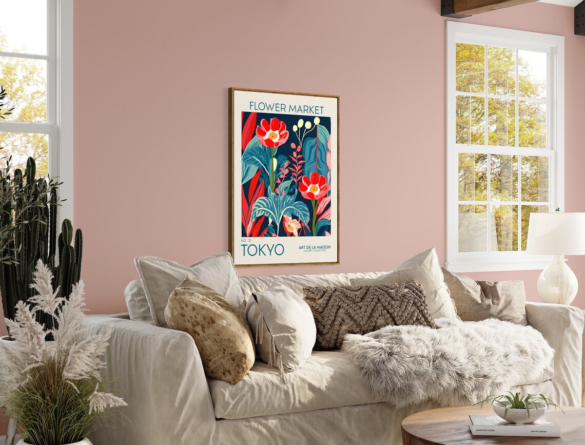 Flower Market Poster, Botanical Floral Decor - Image 2
