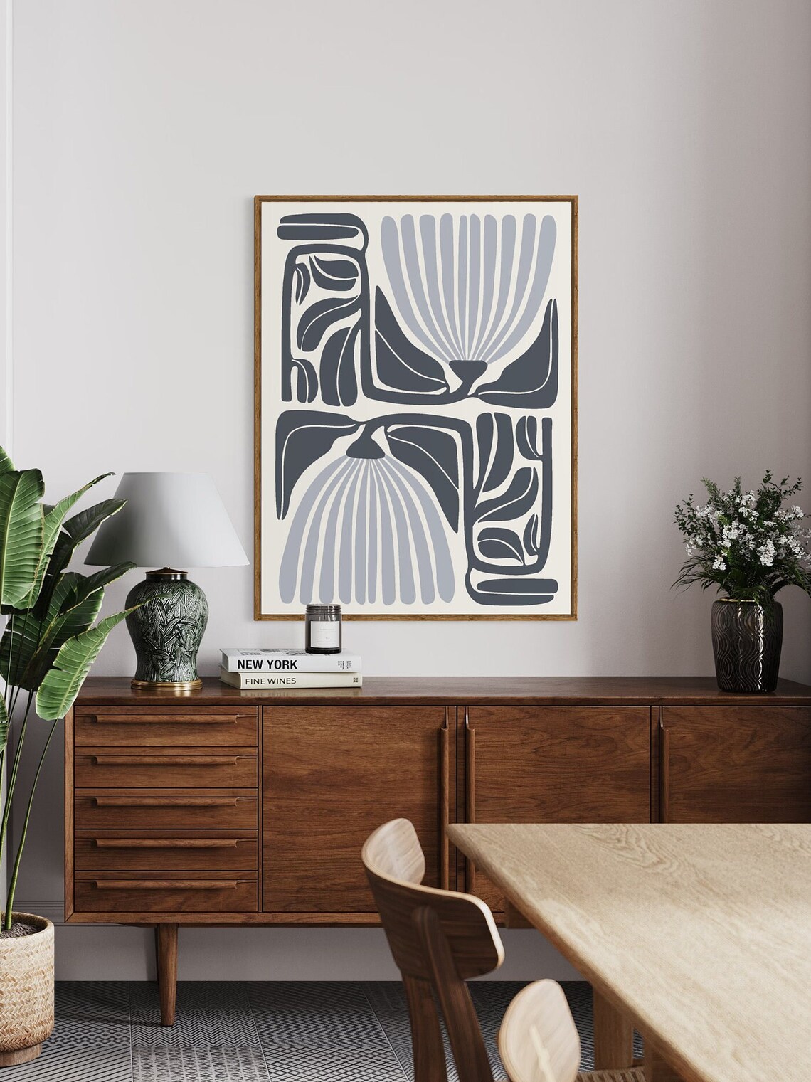 Abstract Botanical, Modern Floral Illustration Print - Image 4