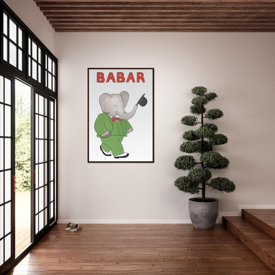 Babar Elephant Nursery Decor, Animal Art Print - Image 4