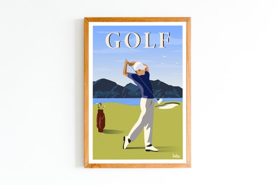 Golf Vintage Minimalist Travel Poster