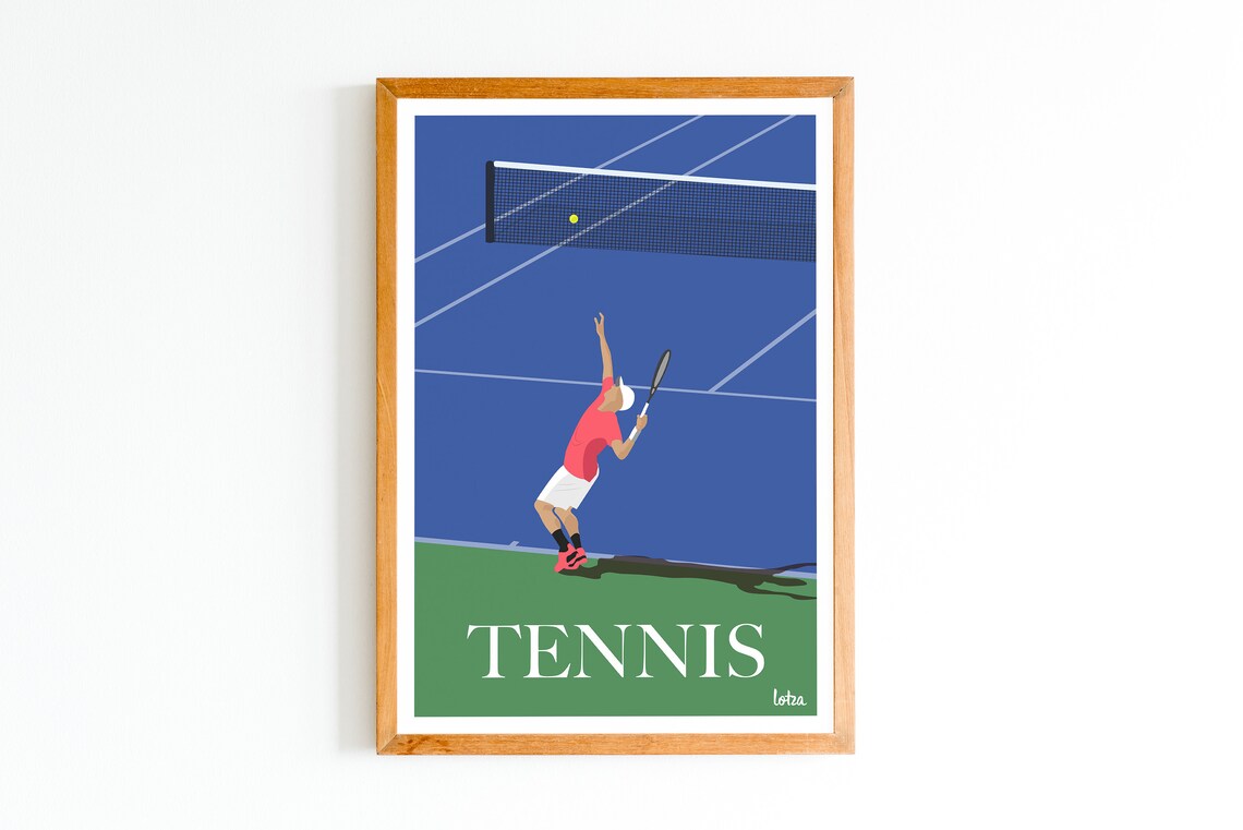 US Open Tennis New York City Minimalist Vintage Travel Poster