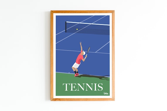 US Open Tennis New York City Minimalist Vintage Travel Poster