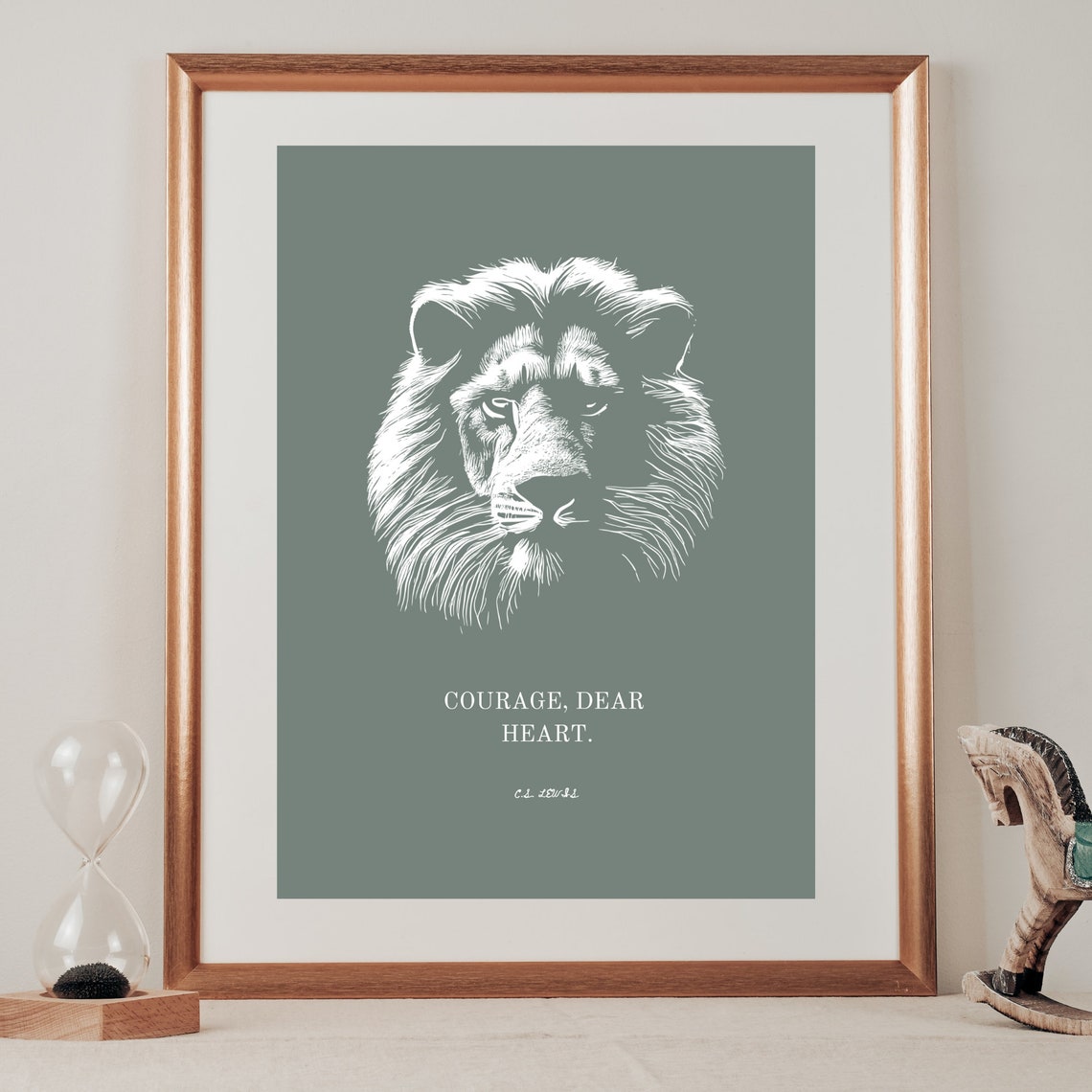 Courage Dear Heart Cs Lewis Quotes Instant Wall Art Nursery Art Playroom Home Decor Library - Image 2