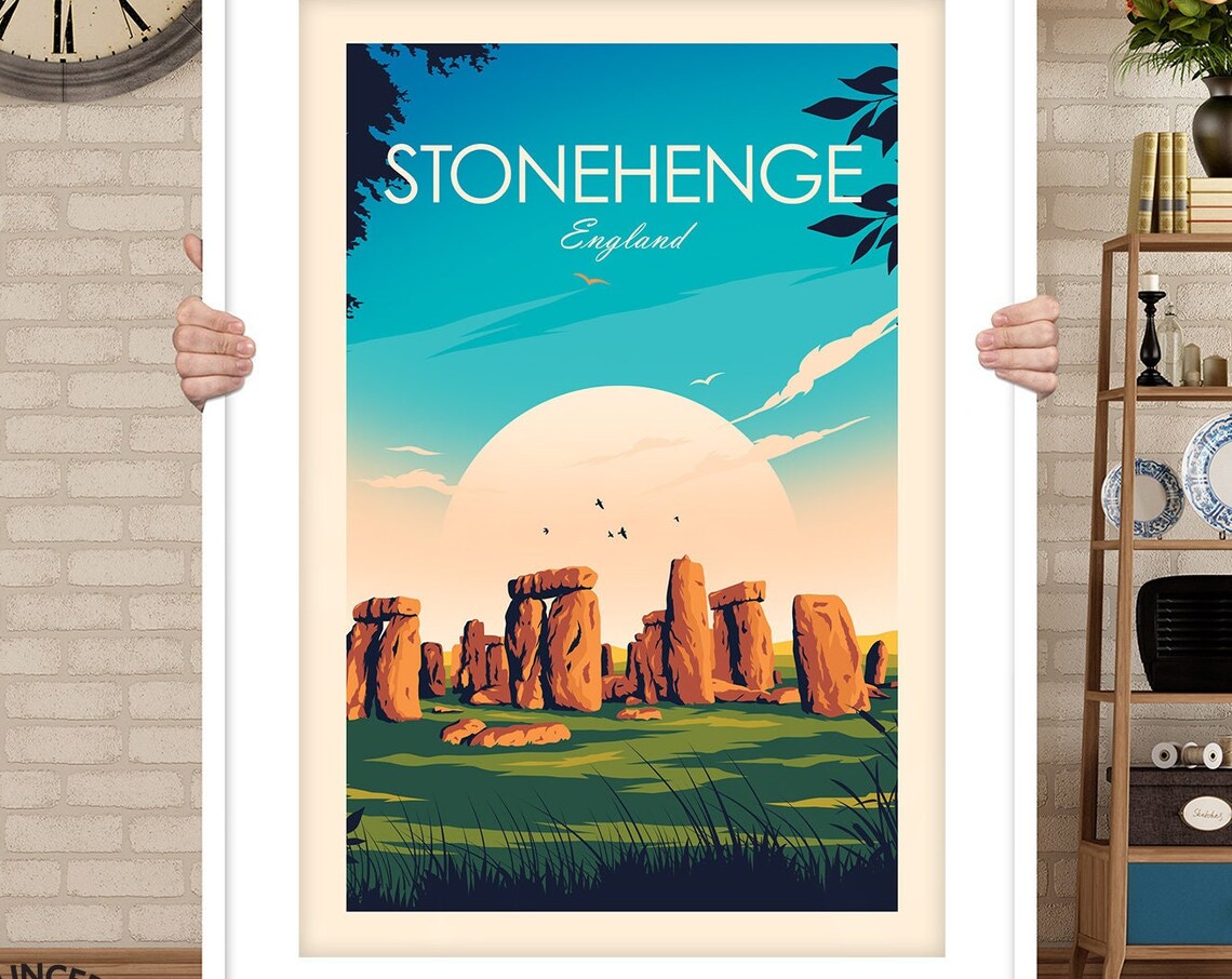 Stonehenge England Travel Poster Art Print - Image 3