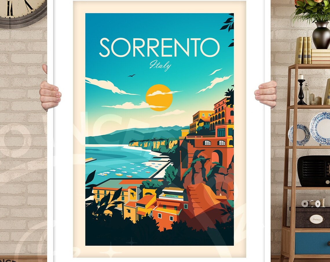 Sorrento Italy Travel Poster, Amalfi Coast Art Print - Image 3