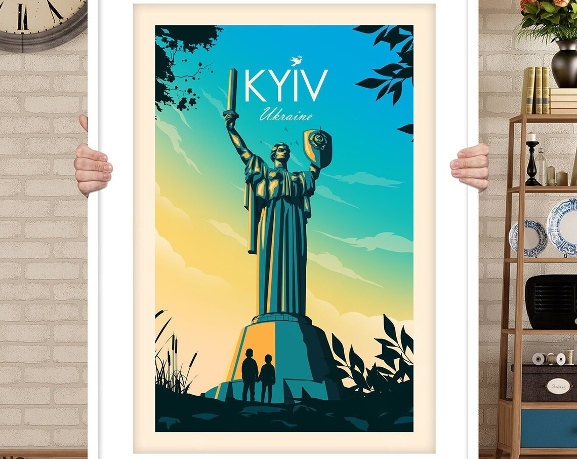 Kyiv Ukraine Travel Poster, Europe City Print - Image 2