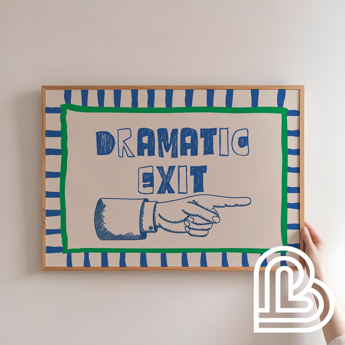 Dramatic Exit Hallway Typography Quote Poster