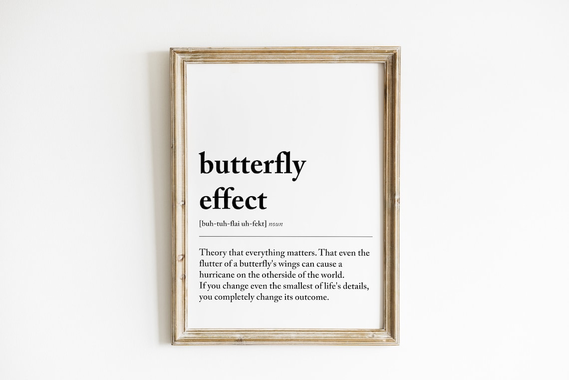 Butterfly Effect Definition Inspirational Quote Poster
