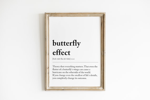Butterfly Effect Definition Inspirational Quote Poster