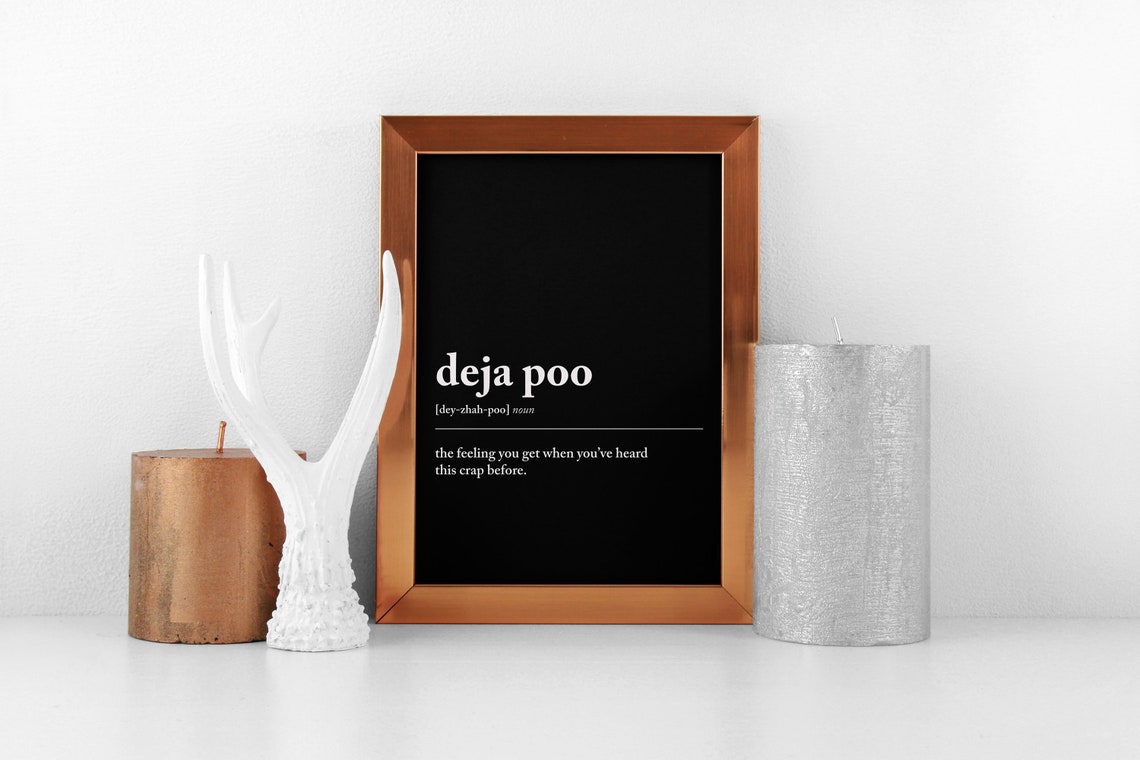 Deja Poo Definition Bathroom Print Bathroom Wall Art Funny Bathroom Print Bathroom Decor Toilet Print - Image 2
