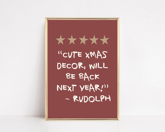 Funny Christmas Holiday Home Decor Art Print