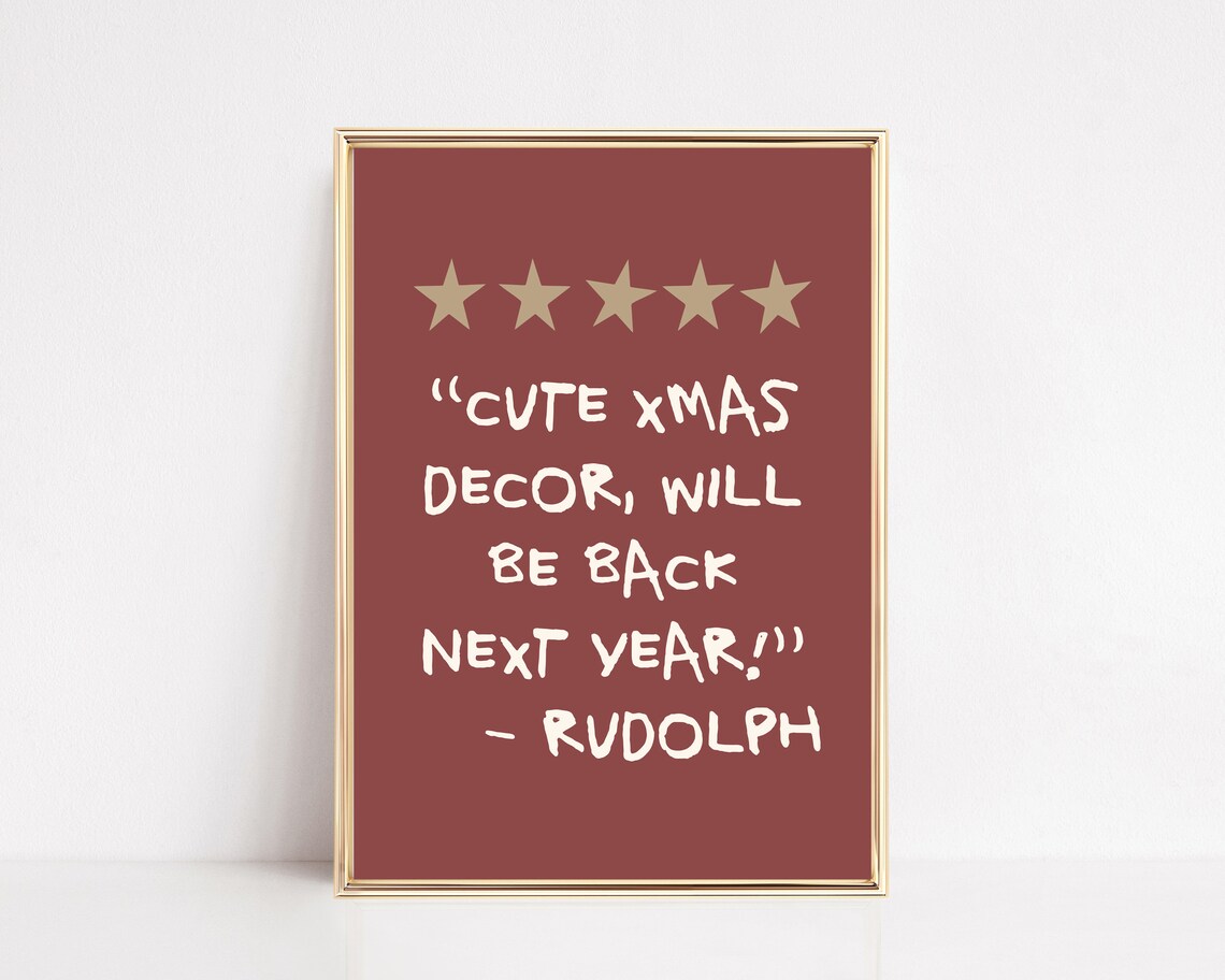 Funny Christmas Holiday Home Decor Art Print
