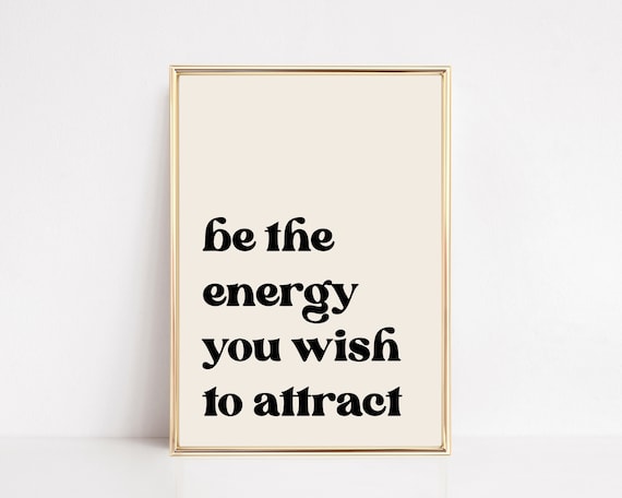 Manifest Retro Wall Art, Law of Attraction Print