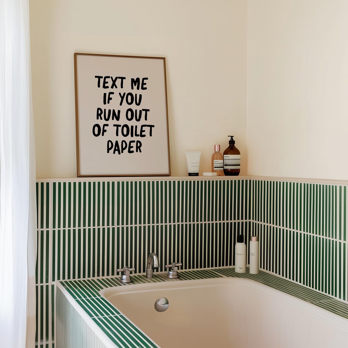 Funny Bathroom Wall Art, Toilet Humor Decor Print