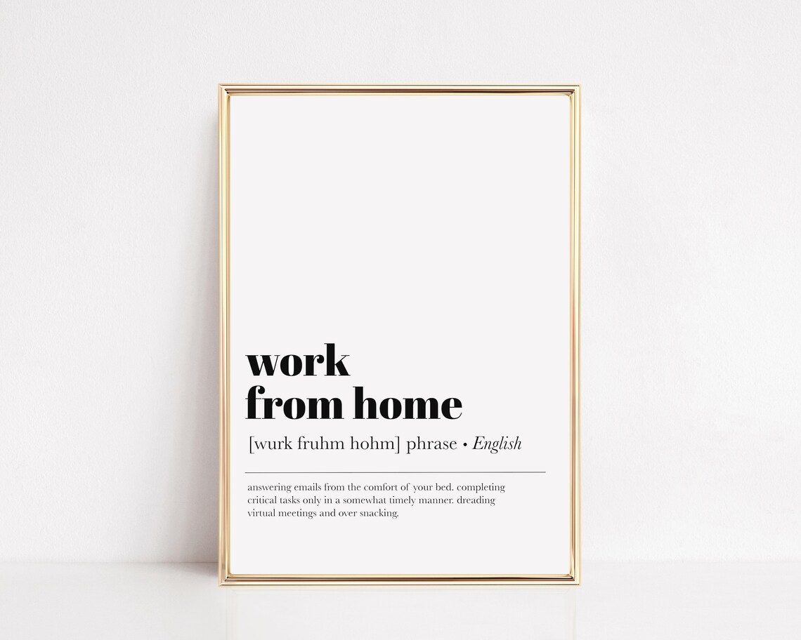 Home Office Decor Definition Funny Wall Art Print