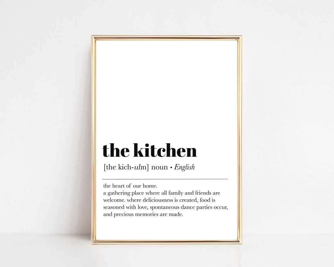 Kitchen Definition Minimalist Art Print - Image 2