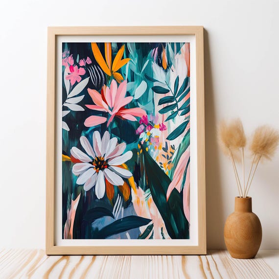 Floral Botanical Secrets, Abstract Floral Art Print