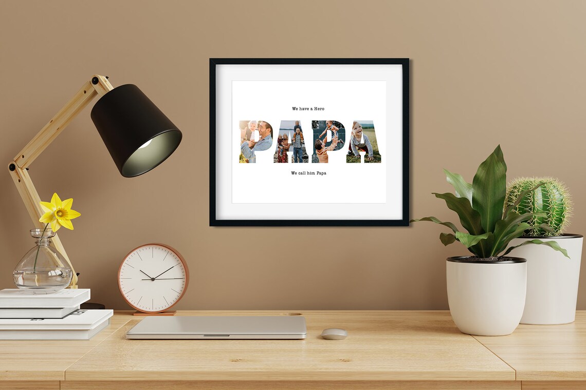 Papa Photo Collage Personalized Fathers Day Gift - Image 4