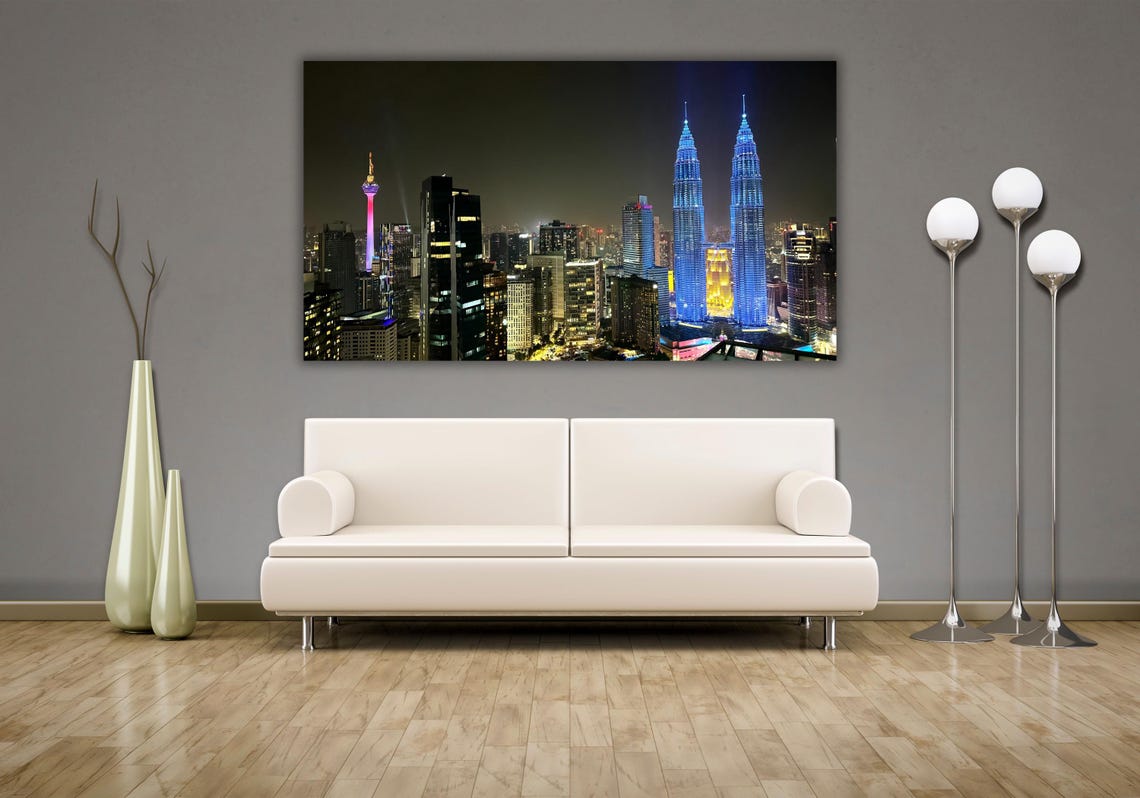 Kuala Lumpur Night Skyline Petronas Towers Malaysia City Poster - Image 3